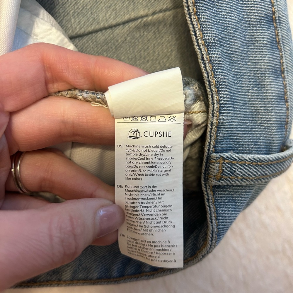 CUPSHE Women's Urban Shift Blue Jeans - Picture 8 of 12